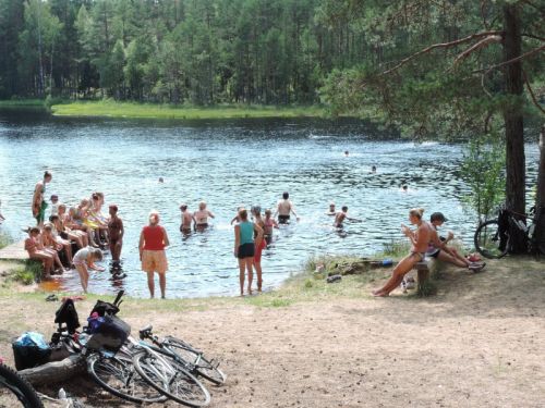 RELAXING AT THE LAKE